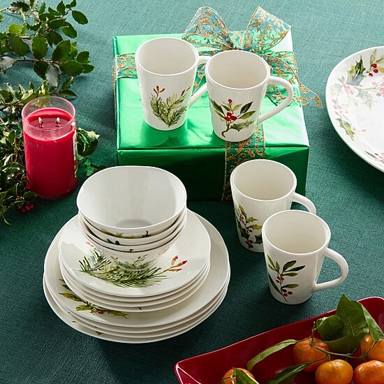 Certified International Holly And Vines 16-pc. Stoneware Dinnerware Set