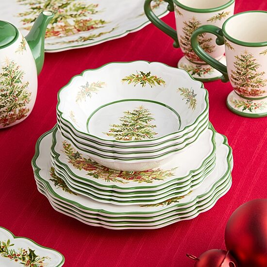 Certified International Holly Tree 12-pc. Melamine Dinnerware Set
