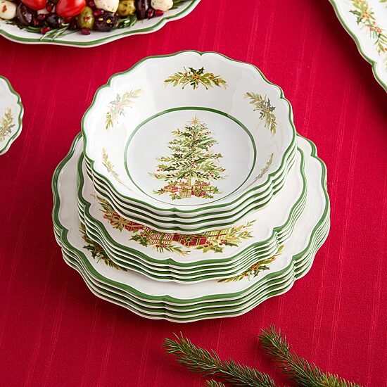 Certified International Holly Tree 12-pc. Melamine Dinnerware Set