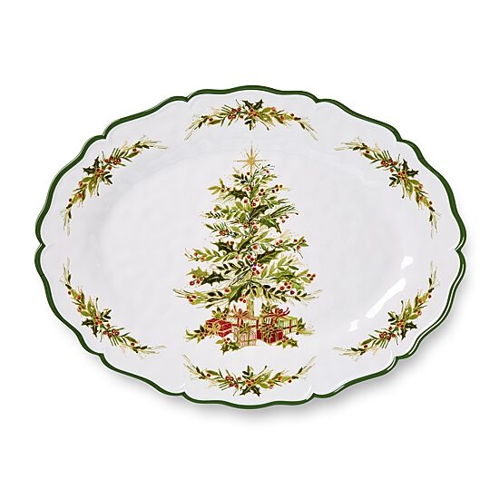 Certified International Holly Tree 2-pc. Serving Platter Set