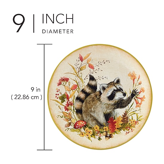 Certified International Woodland Critters 4-pc. Earthenware Dessert Plate