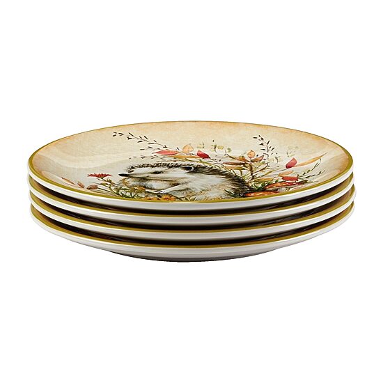 Certified International Woodland Critters 4-pc. Earthenware Dessert Plate