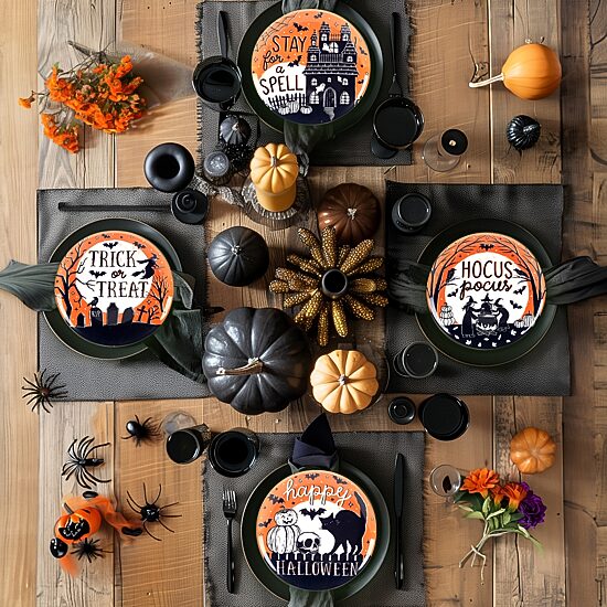 Certified International Hocus Pocus 4-pc. Earthenware Salad Plate