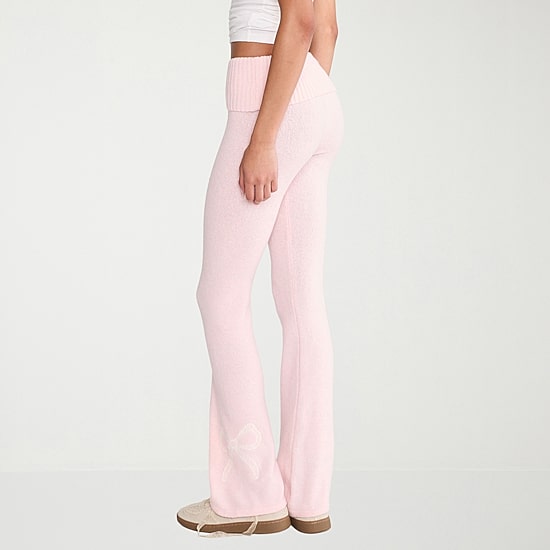 AEROPOSTALE Womens Juniors Flare Mid Rise Sweater Pant