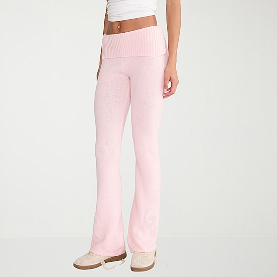 AEROPOSTALE Womens Juniors Flare Mid Rise Sweater Pant
