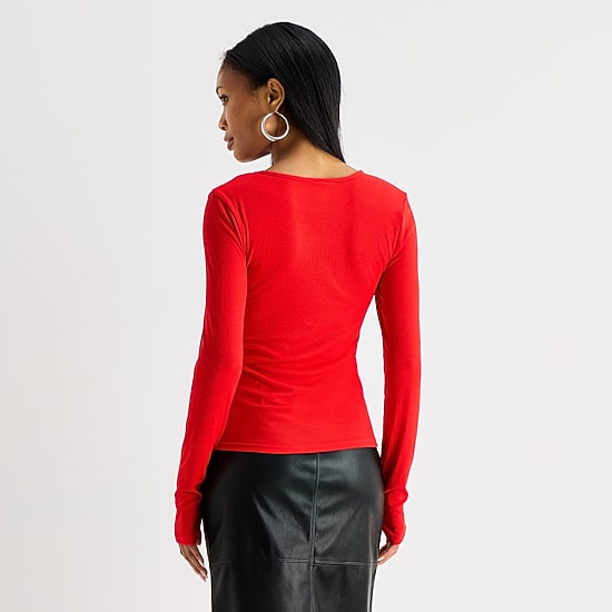 Worthington Womens Crew Neck Long Sleeve Blouse