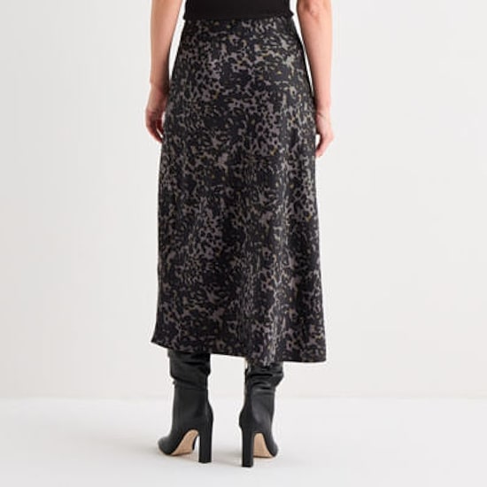 Worthington Womens Mid Rise Midi A-Line Skirt