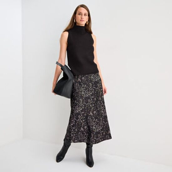 Worthington Womens Mid Rise Midi A-Line Skirt