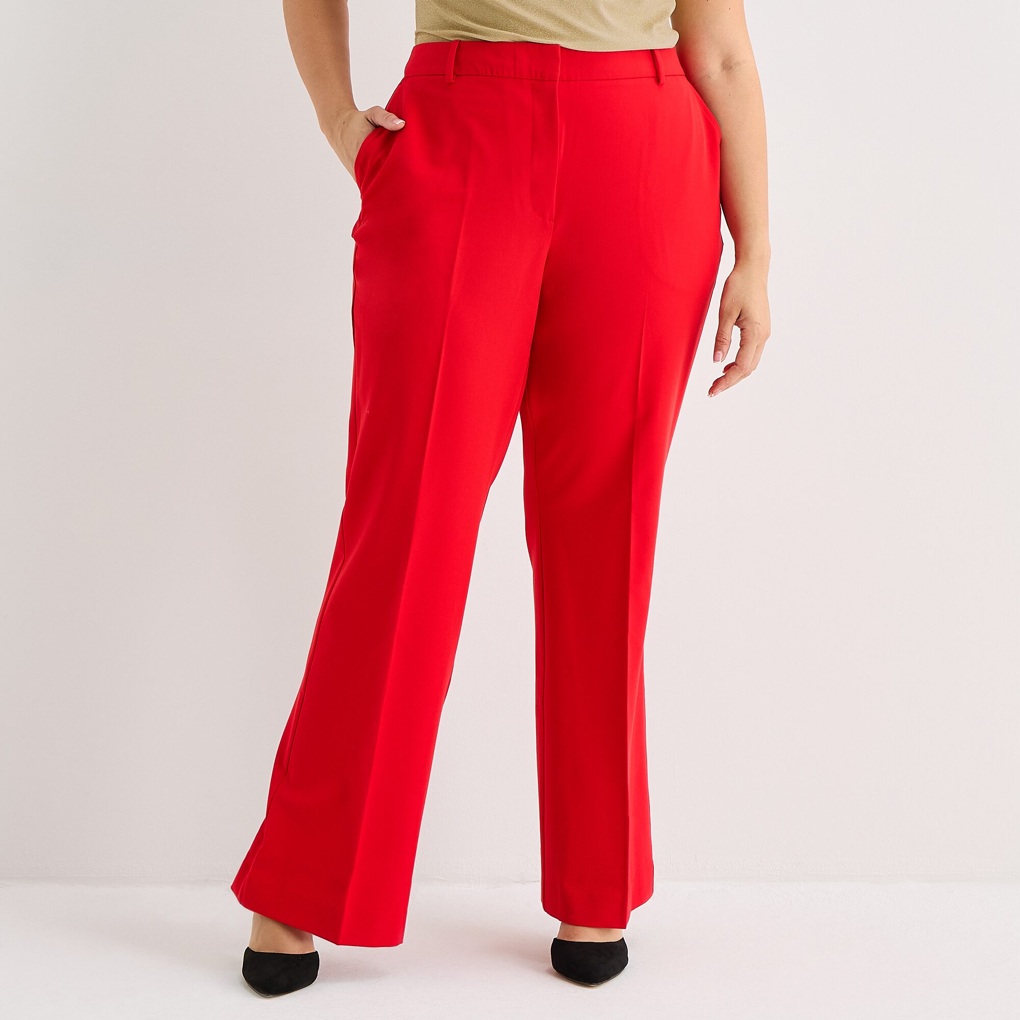 Worthington Plus Womens Modern Perfect Trouser