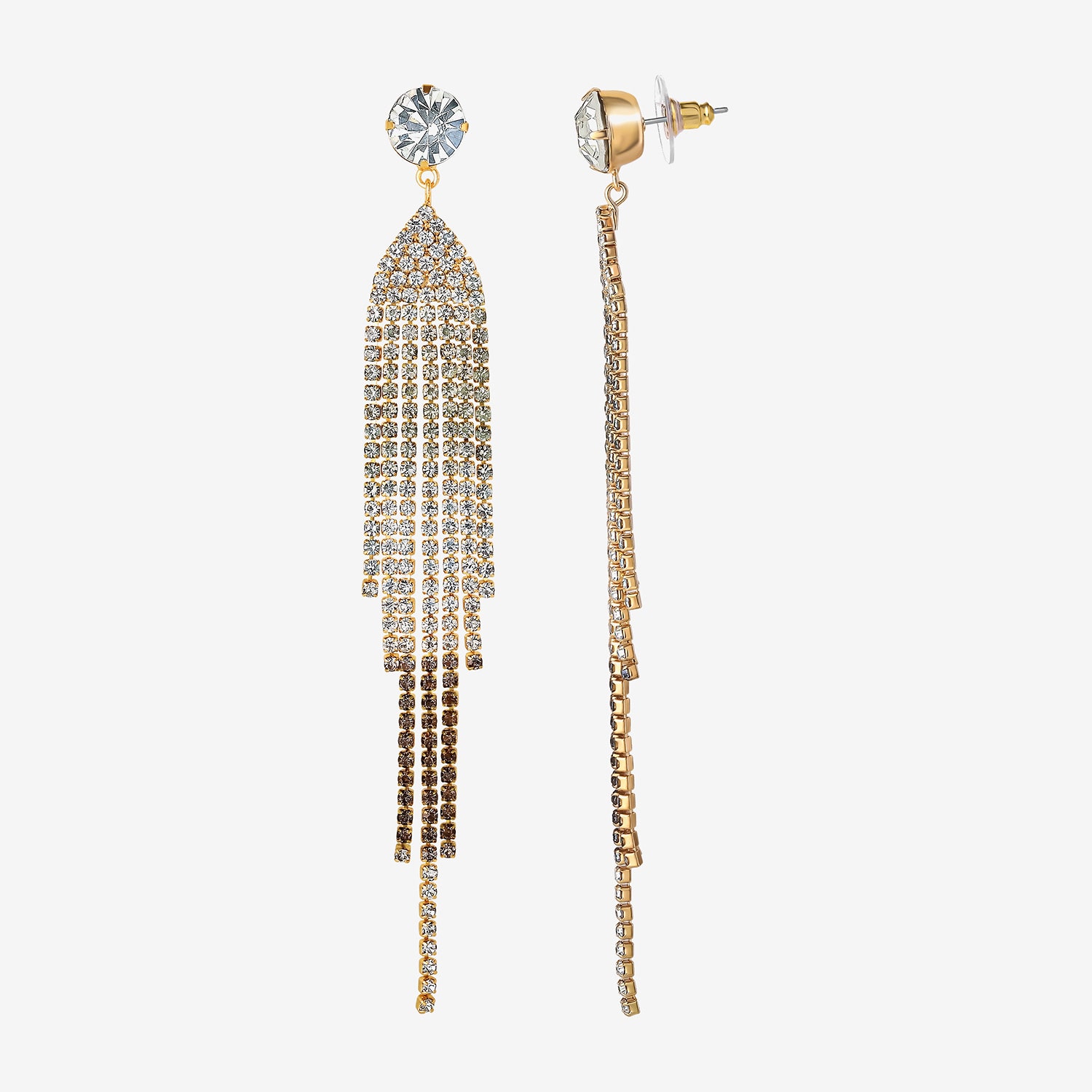 JS Jessica Simpson Ombre Womens Multi Color Crystal Drop Earrings