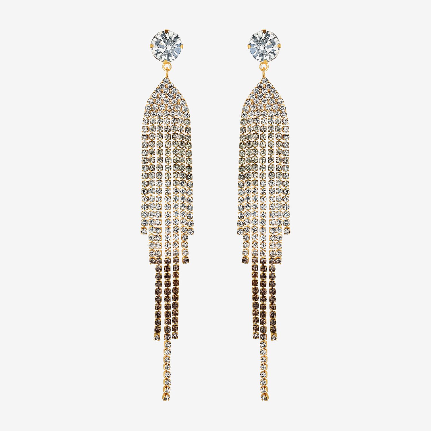 JS Jessica Simpson Ombre Womens Multi Color Crystal Drop Earrings