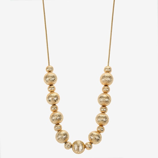 Monet Jewelry Beaded Frontal Womens 17 Inch Collar Necklace