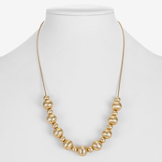 Monet Jewelry Beaded Frontal Womens 17 Inch Collar Necklace