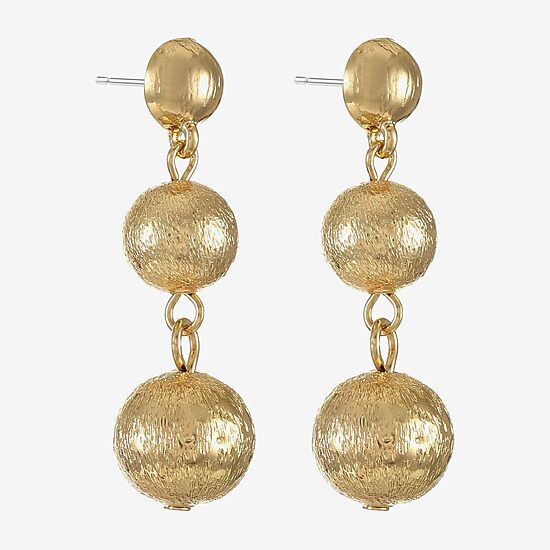 Monet Jewelry Beaded Triple Womens Round Hypoallergenic Drop Earrings