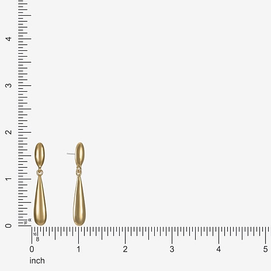 Liz Claiborne Double Womens Hypoallergenic Drop Earrings