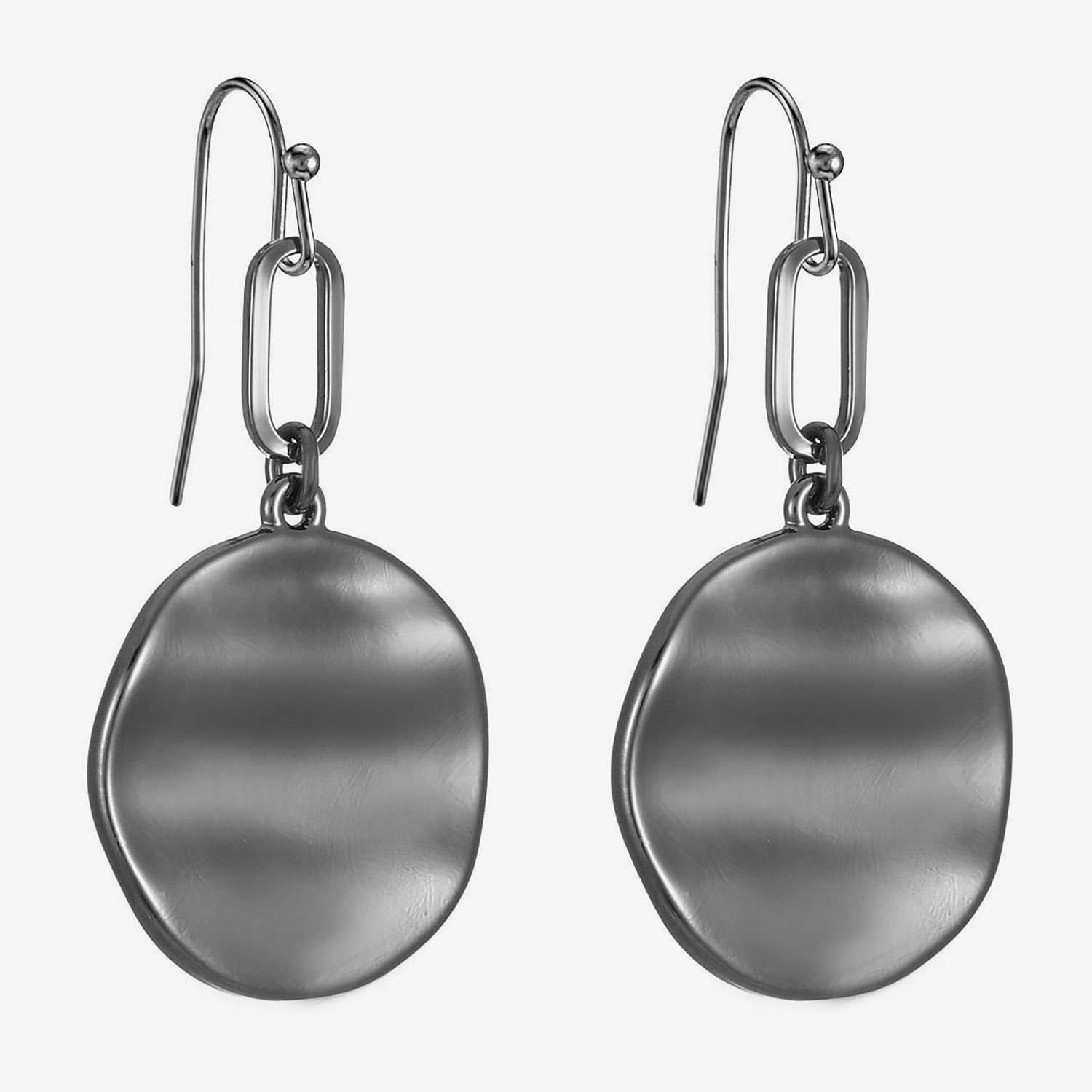 Liz Claiborne Wavy Coin Womens Paperclip Drop Earrings