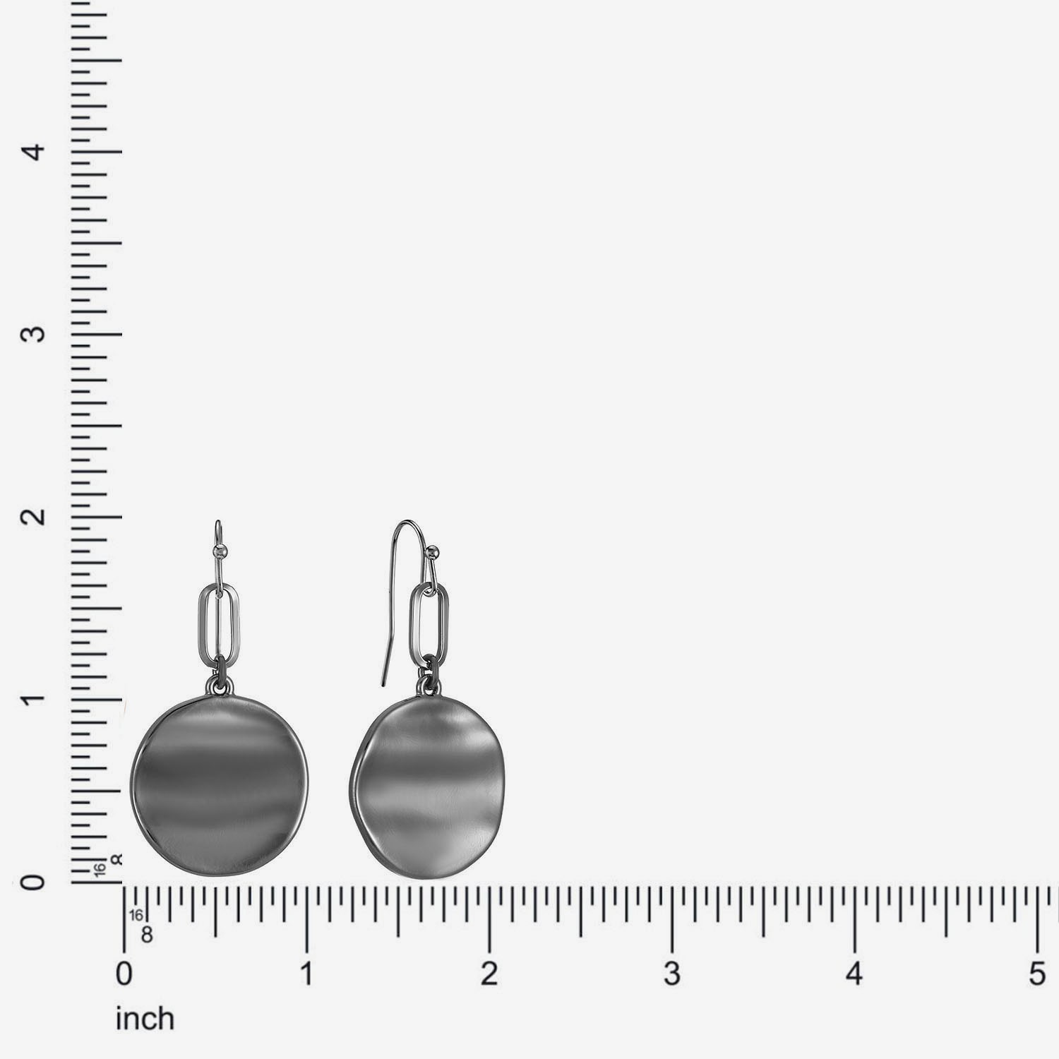 Liz Claiborne Wavy Coin Womens Paperclip Drop Earrings