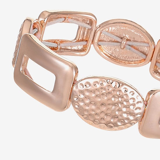 Liz Claiborne Hammered Womens Square Stretch Bracelet