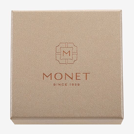 Monet Jewelry Gold Tone Red Glass Pin