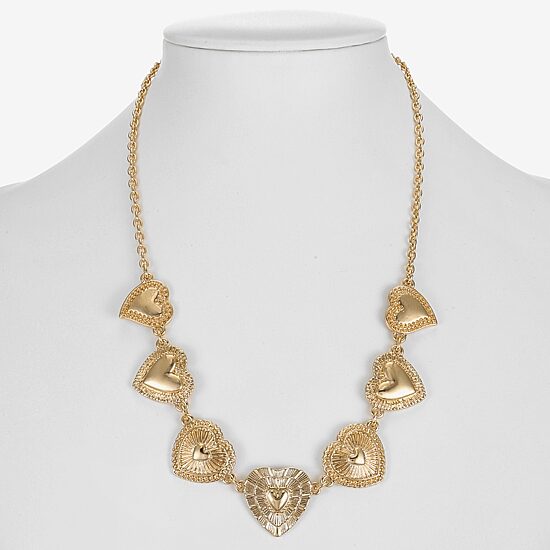 Monet Jewelry Gold Tone Frontal Radiant Womens 17 Inch Collar Necklace