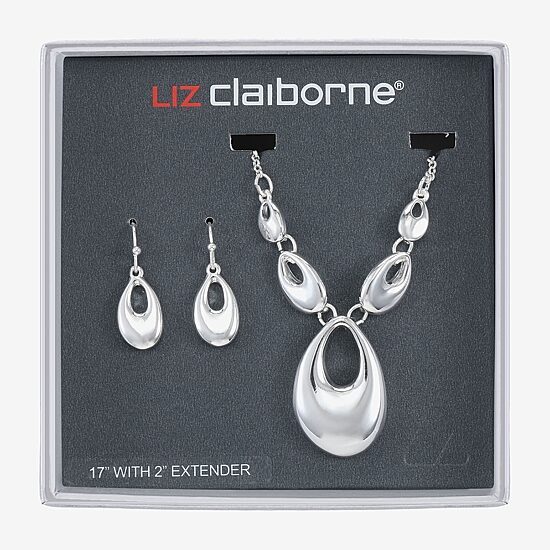 Liz Claiborne Womens Oval 2-pc. Jewelry Set