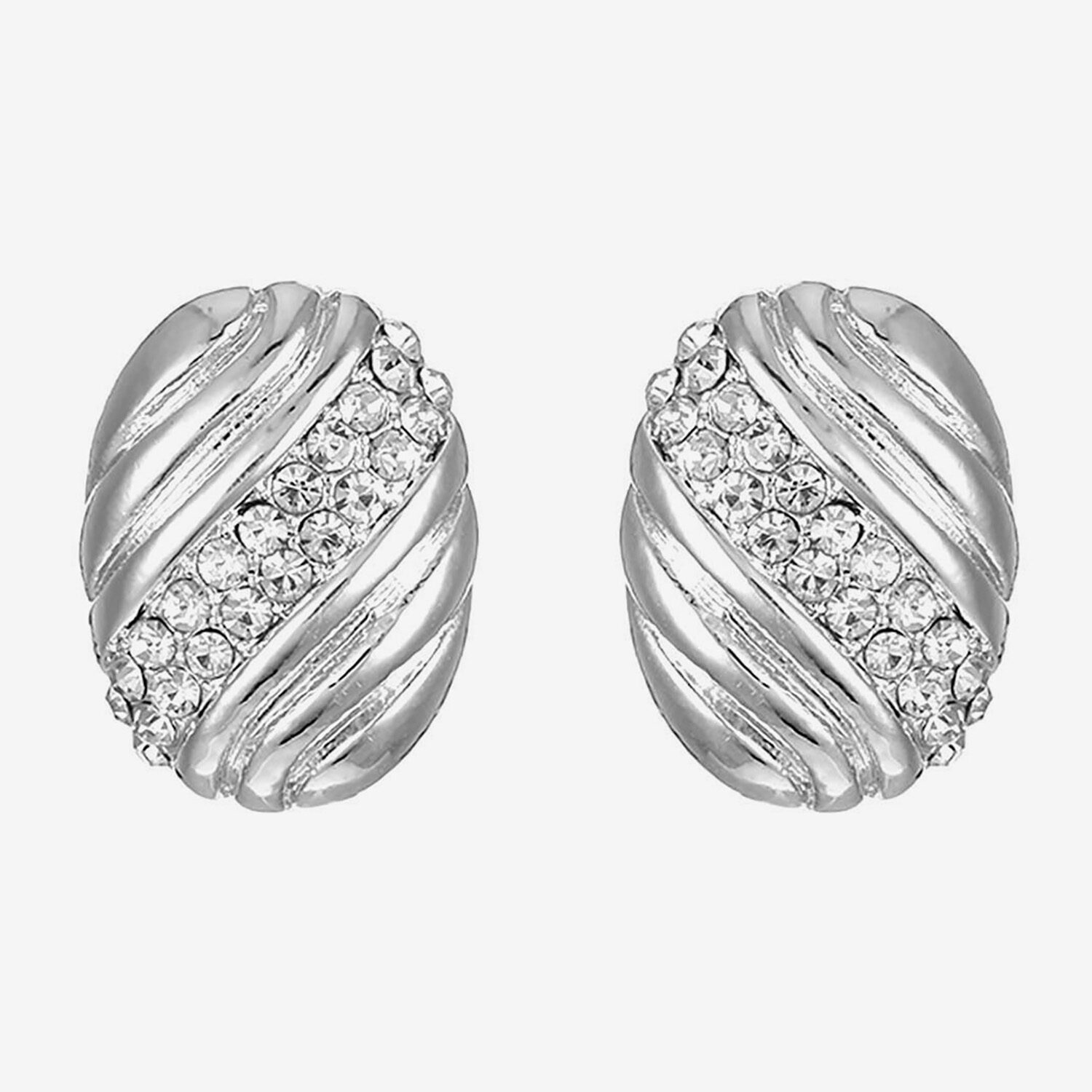 Monet Jewelry Glass 19mm Oval Stud Earrings