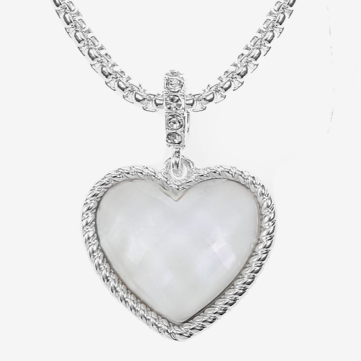 Liz Claiborne Womens Pink Mother Of Pearl Heart 2-pc. Jewelry Set