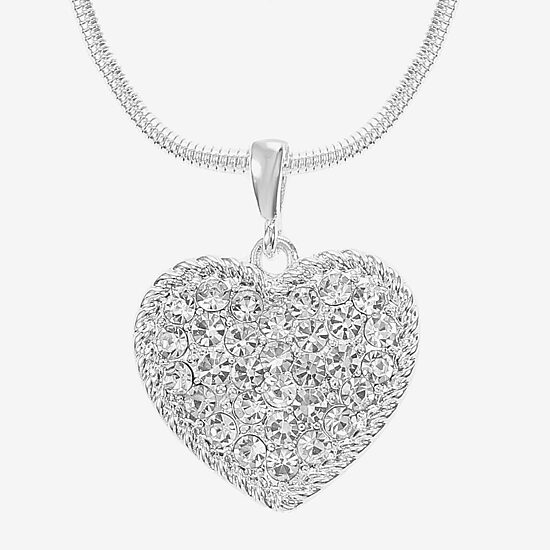Liz Claiborne Womens Glass Heart 2-pc. Jewelry Set