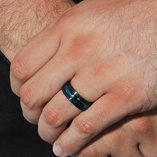 Mens 8MM Tungsten Wedding Band