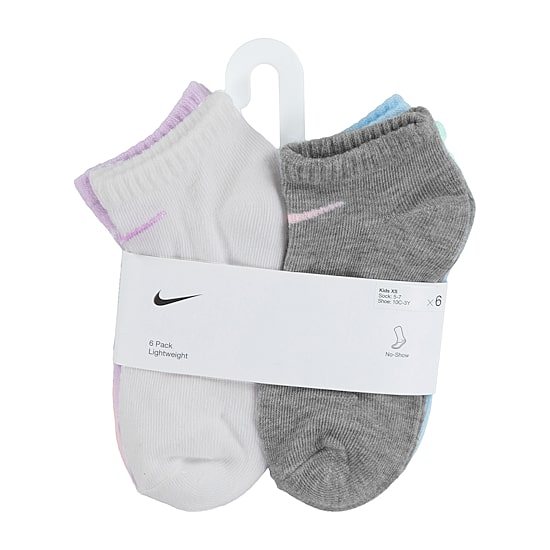 Nike Little Girls Multi-Pack 6 Pair Low Cut Socks