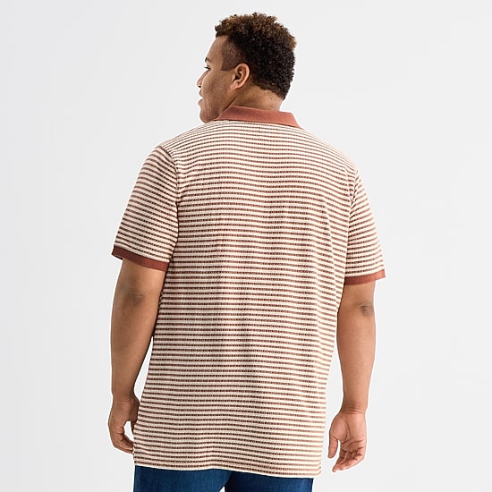 mutual weave Big and Tall Mens Regular Fit Short Sleeve Polo Shirt