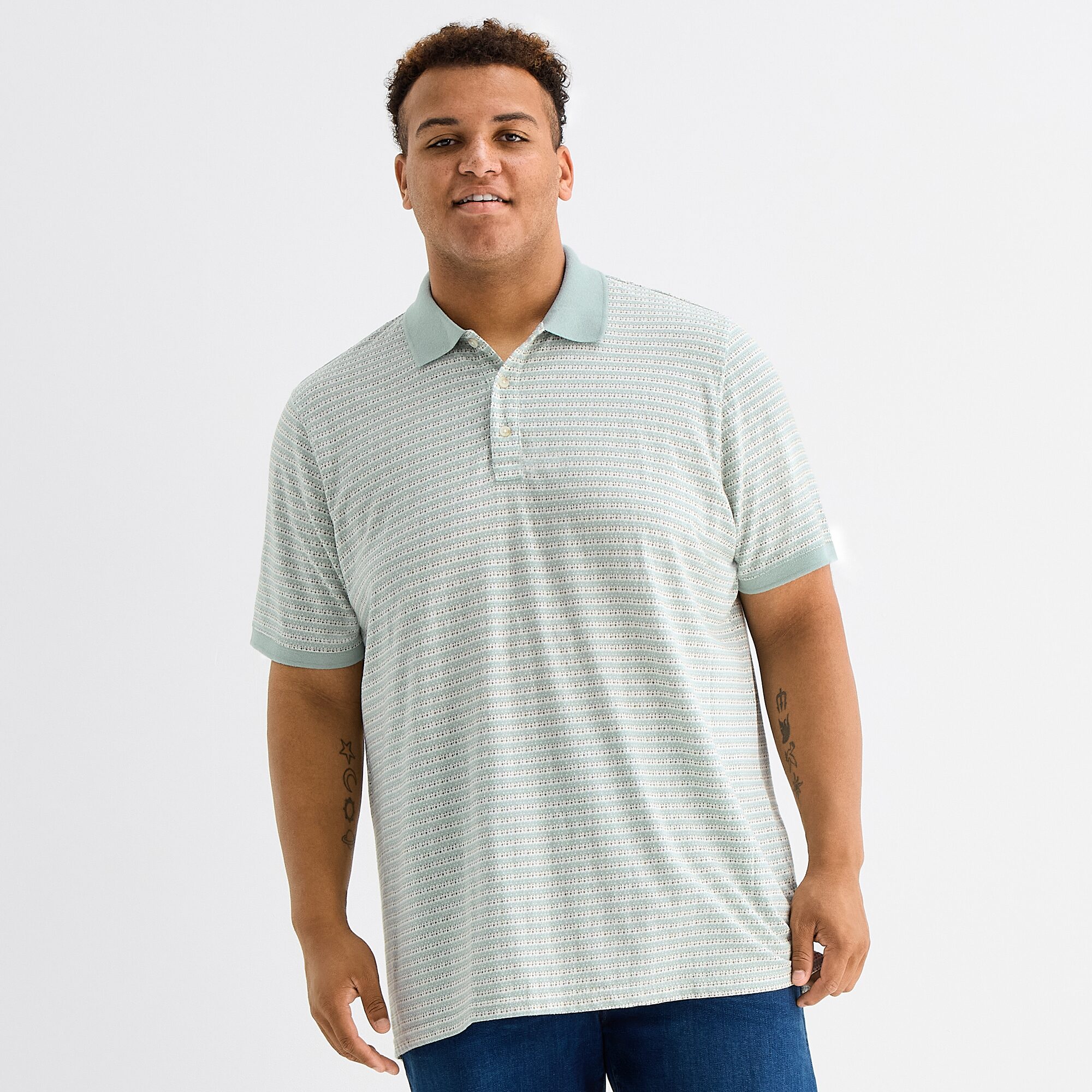 mutual weave Big and Tall Mens Regular Fit Short Sleeve Polo Shirt