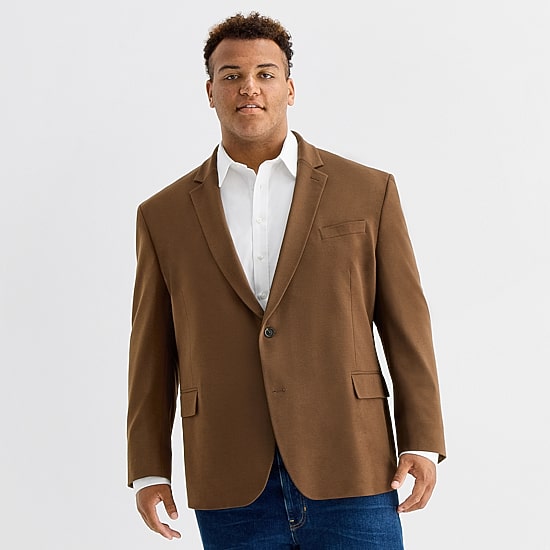 J. Ferrar 360 Stretch Mens Big and Tall Regular Fit Sport Coat
