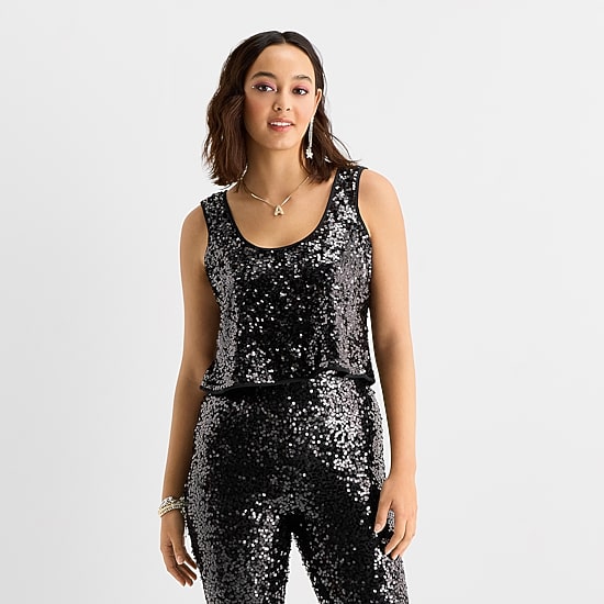 Jingle Ball Womens U Neck Sleeveless Tank Top