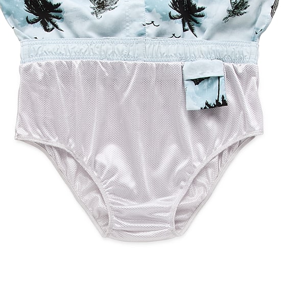 Burnside Mens Drawstring Waist 8" Swim Trunks