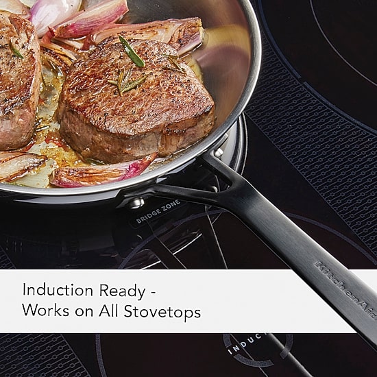 KitchenAid 5-Ply Clad Stainless Steel 12.25" Frying Pan