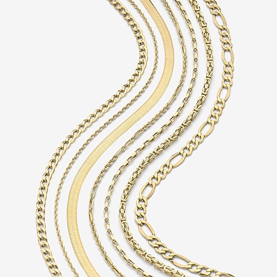 Unisex Adult 10K Gold 24 Inch Rope Chain Necklace