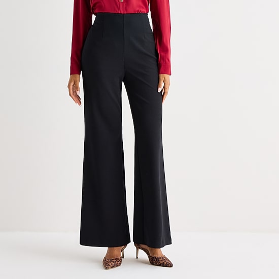 Bold Elements Womens Wide Leg High Rise Trouser