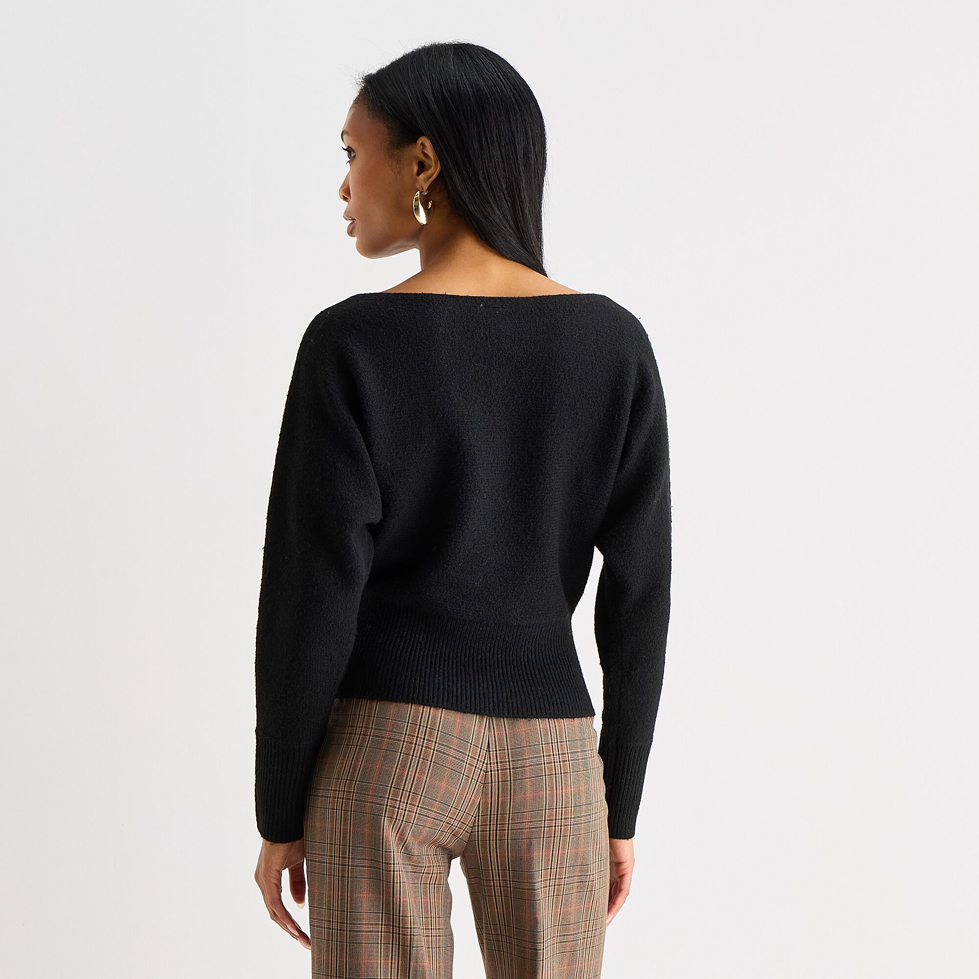 Worthington Womens Boat Neck Long Sleeve Pullover Sweater