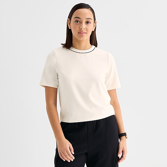 Stylus Womens Crew Neck Short Sleeve T-Shirt