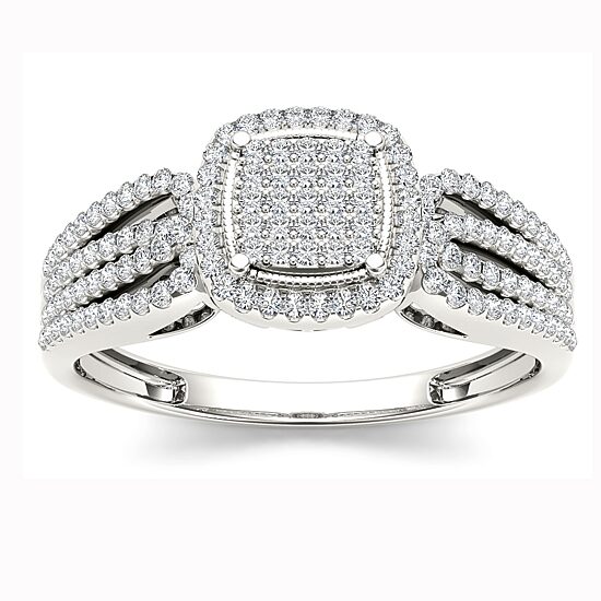 1/5 CT.T.W. Natural Round Diamond 10K Gold Engagement Ring