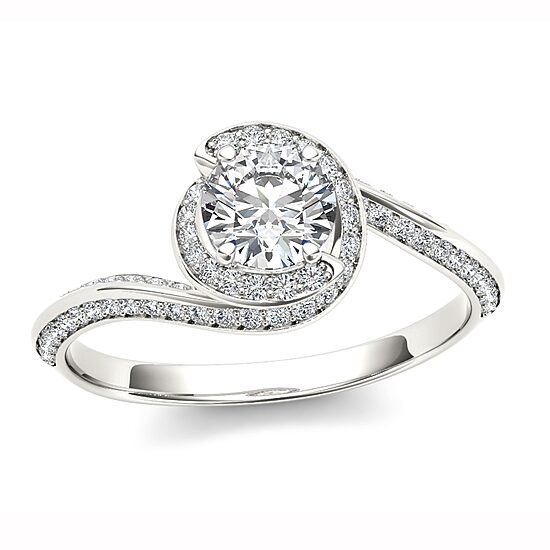 1 CT.T.W. Natural Round Diamond 14K Gold Engagement Ring