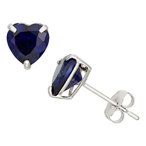 Lab Created Blue Sapphire 10K Gold 6.1mm Stud Earrings, One Size