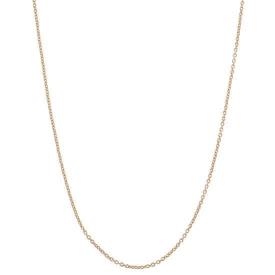Unisex Adult 14K Gold Over Silver 22 Inch Cable Chain Necklace