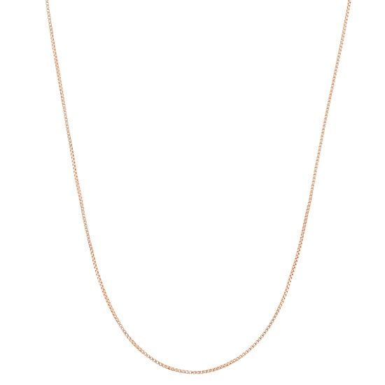 Unisex Adult 14K Gold Over Silver 23 Inch Box Chain Necklace