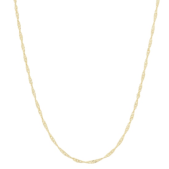 Unisex Adult 14K Gold Over Silver 22 Inch Wheat Chain Necklace
