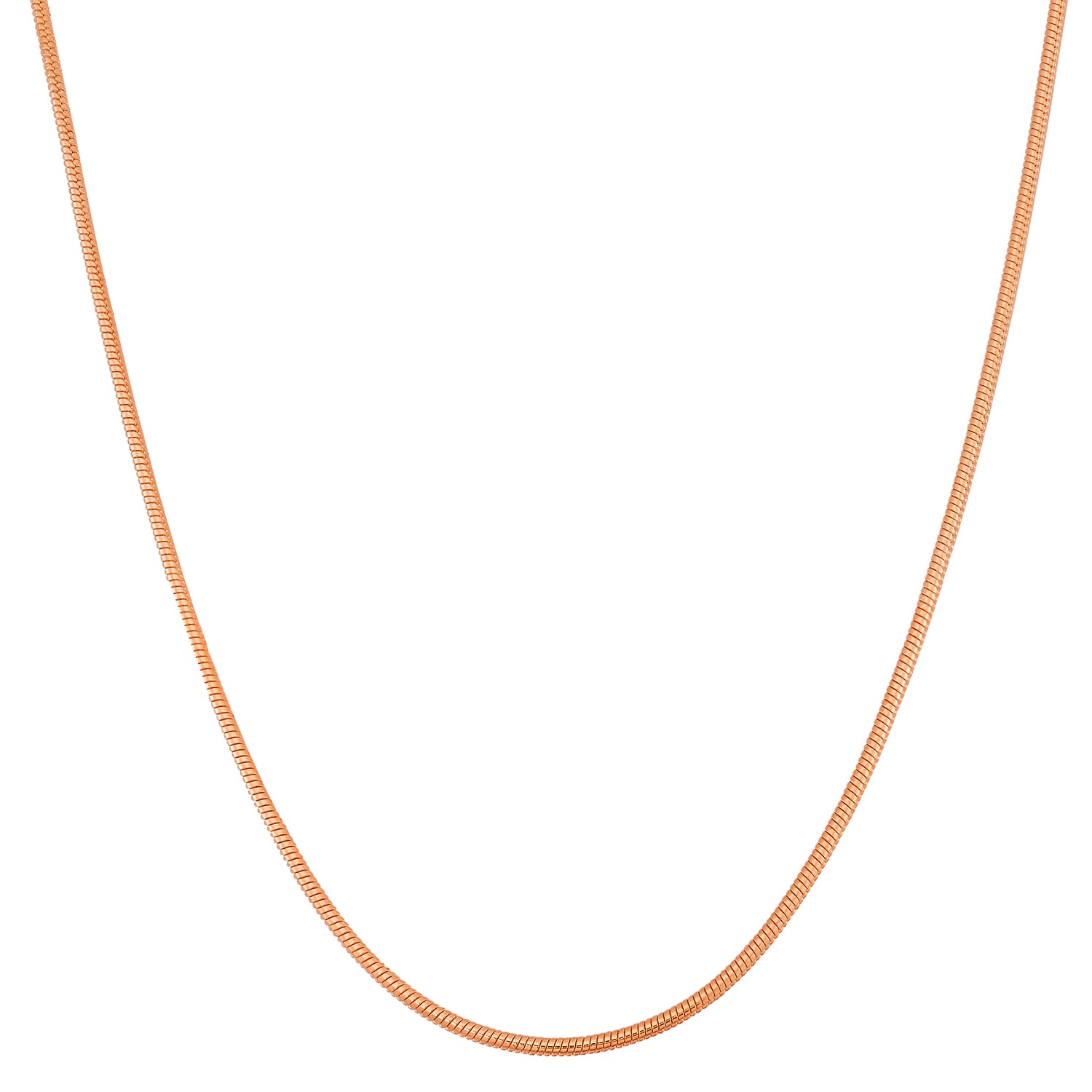 Unisex Adult 14K Gold Over Silver 22 Inch Snake Chain Necklace