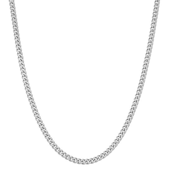 Unisex Adult Sterling Silver 22 Inch Curb Chain Necklace