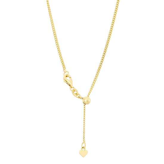 Unisex Adult 14K Gold Over Silver 22 Inch Curb Chain Necklace