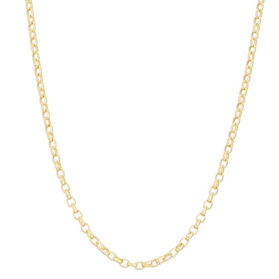Unisex Adult 14K Gold Over Silver 22 Inch Link Necklace